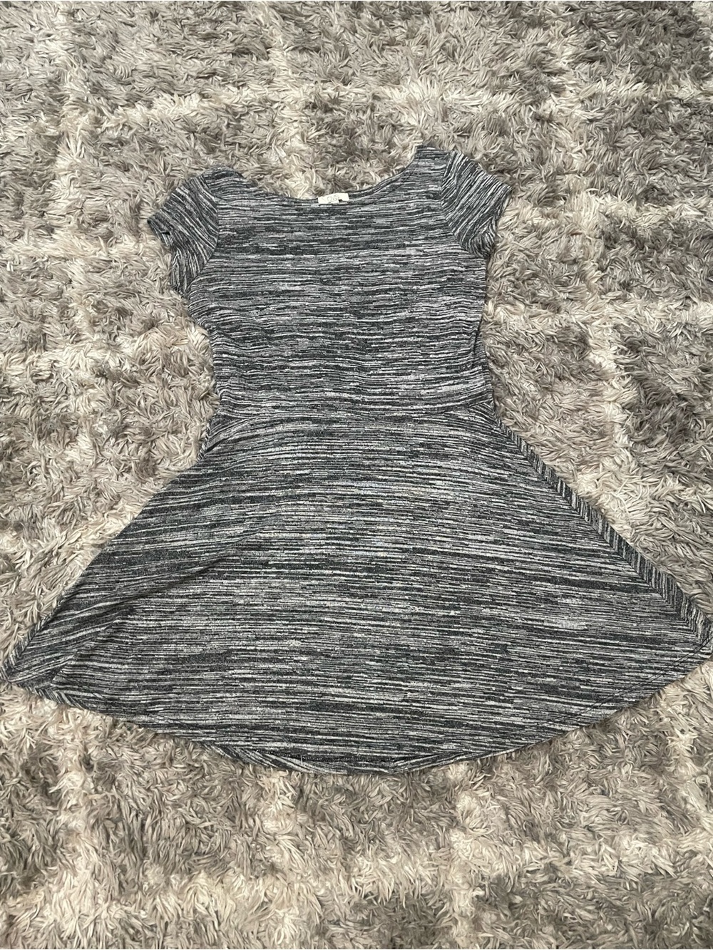 OVS Gray Marled Knit Skater Dress